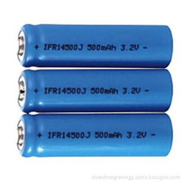 Small lithium battery cell 14500 500mAh 3.2V LiFePO4 cells